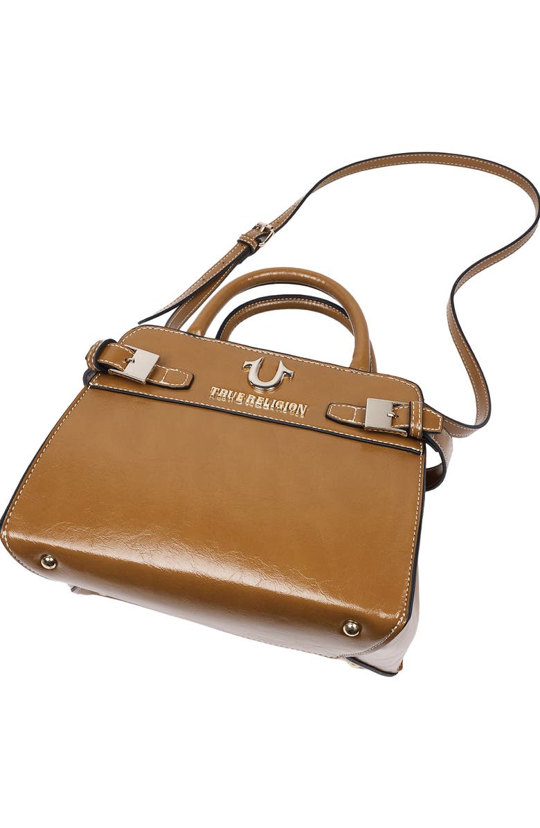 True Religion Buckle Tab Tote Bag, Alternate, color, Camel