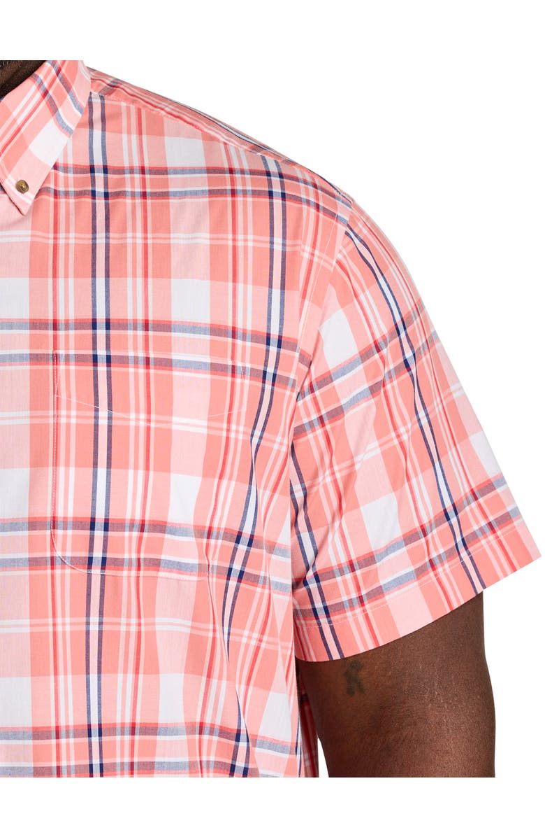 Harbor Bay by DXL Big & Tall Easy-Care Large Plaid Sport Shirt V5, Alternate, color, Red Multi
