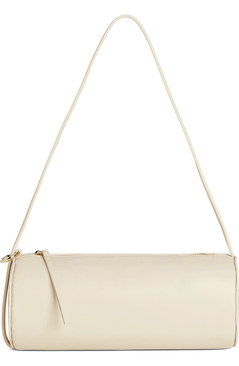Reformation Simona Cylinder Shoulder Bag, Main, color, Cream Puff Leather