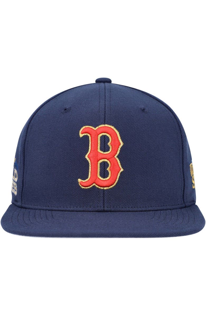 Mitchell & Ness Men's Mitchell & Ness Navy Boston Red Sox Champ'd Up Snapback Hat, Alternate, color, 