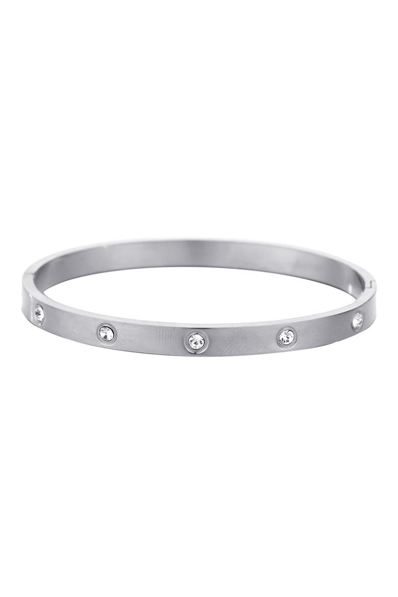CZ Bangle Bracelet, Main, color, SILVER