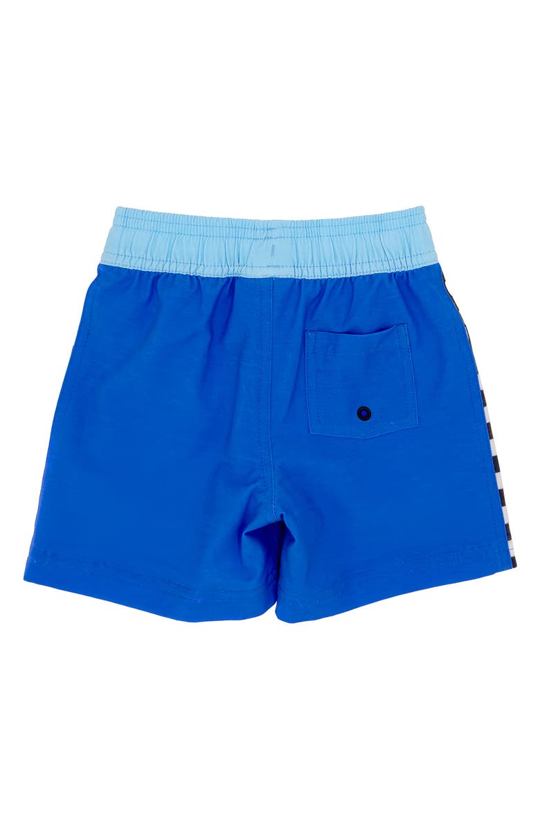 Feather 4 Arrow Check Mate Volley Swim Trunks, Alternate, color, Marina Blue