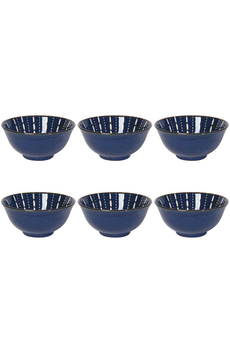 Danica Brands Pulse Stamped Bowl - Set of 6, Main, color, Blue