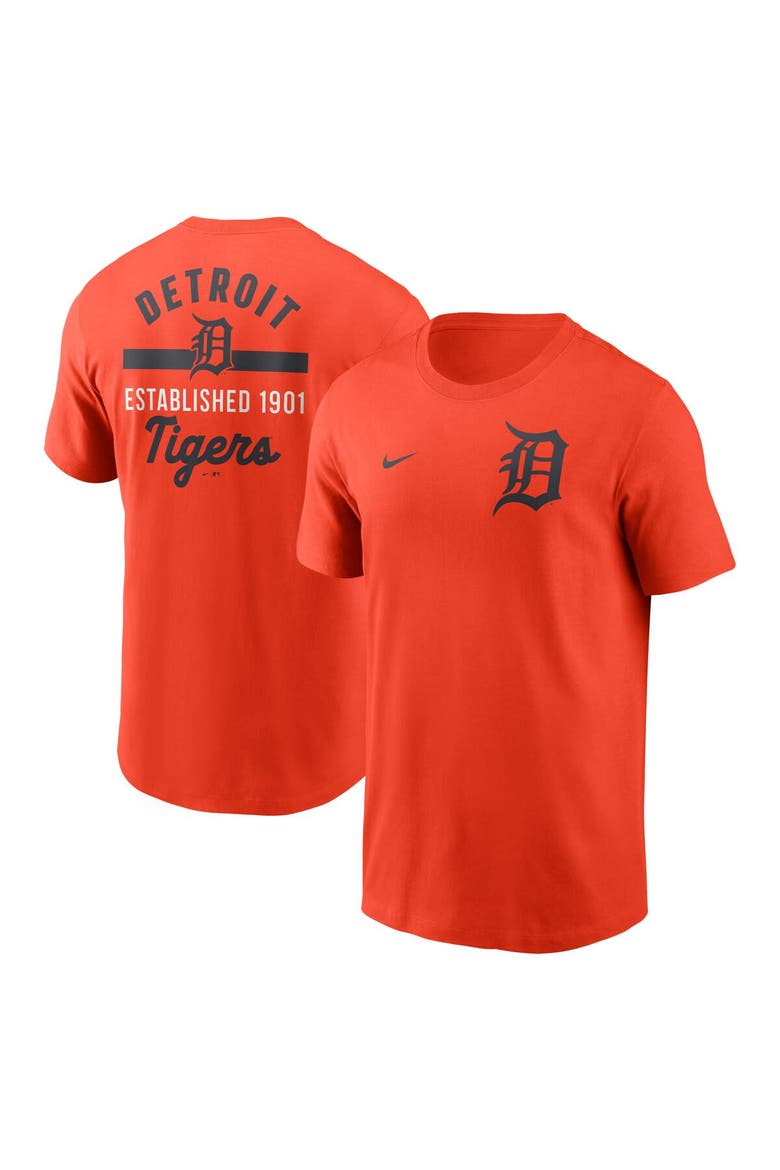Men's Nike Orange Detroit Tigers 2-Hit T-Shirt, Main, color, Orange