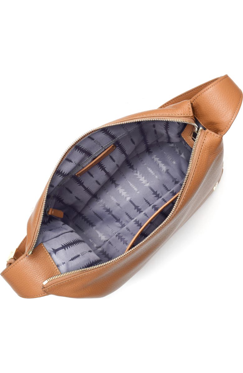 Thacker Dalia Pebbled Leather Crossbody Bag, Alternate, color, Cognac