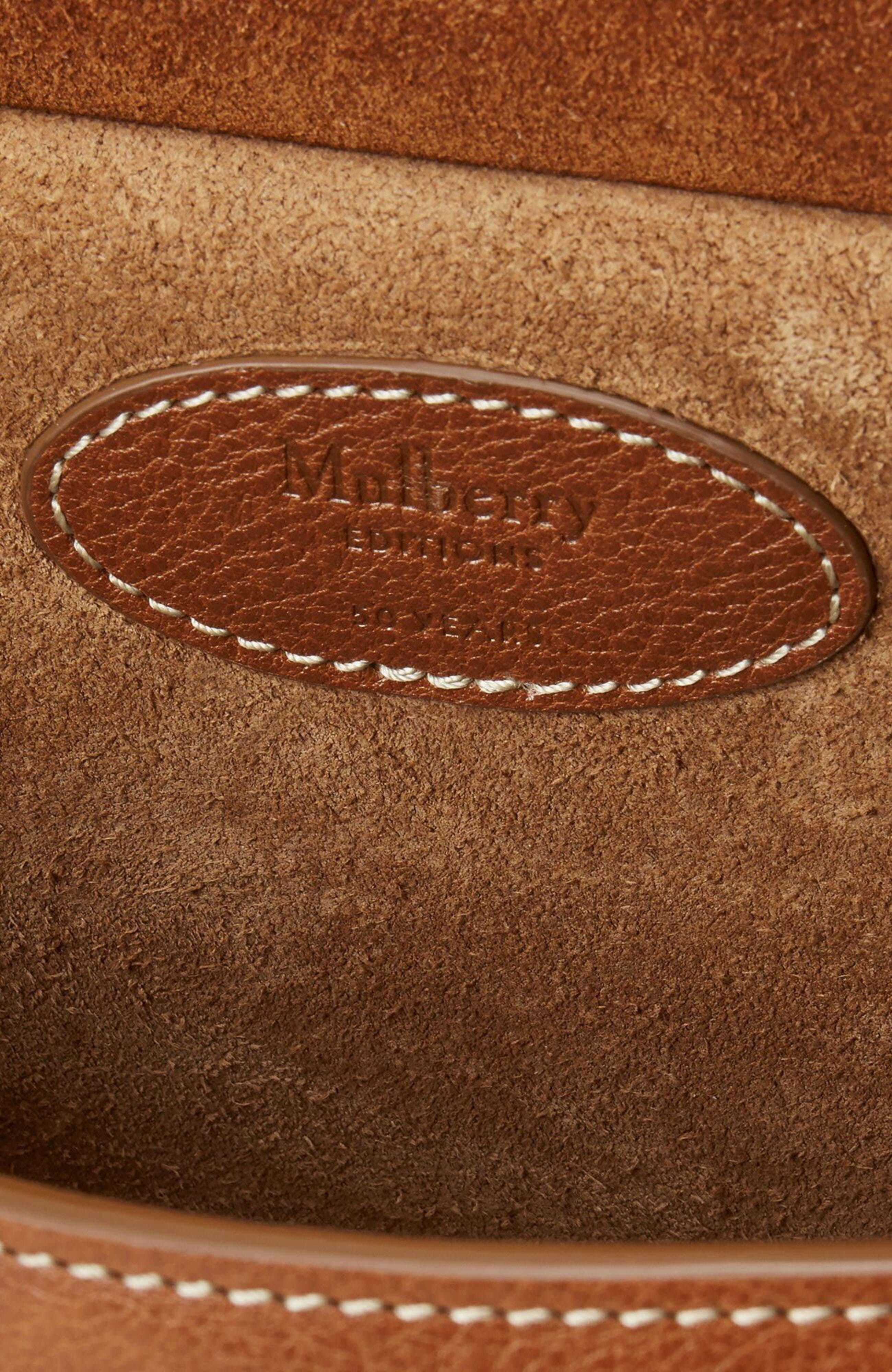 Mulberry Antony Leather Stitched Crossbody Bag, Alternate, color, Oak