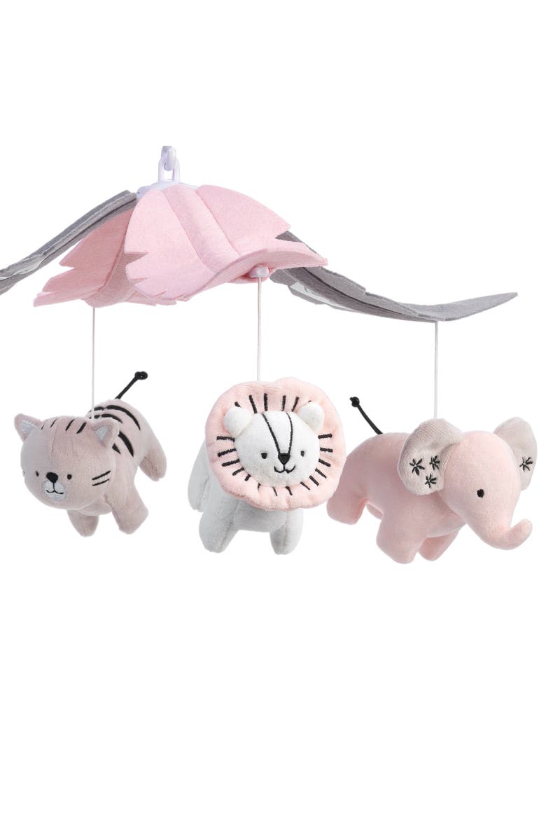 Lambs & Ivy Happy Jungle Musical Baby Crib Mobile Safari Animals Soother Toy, Alternate, color, Multicolor