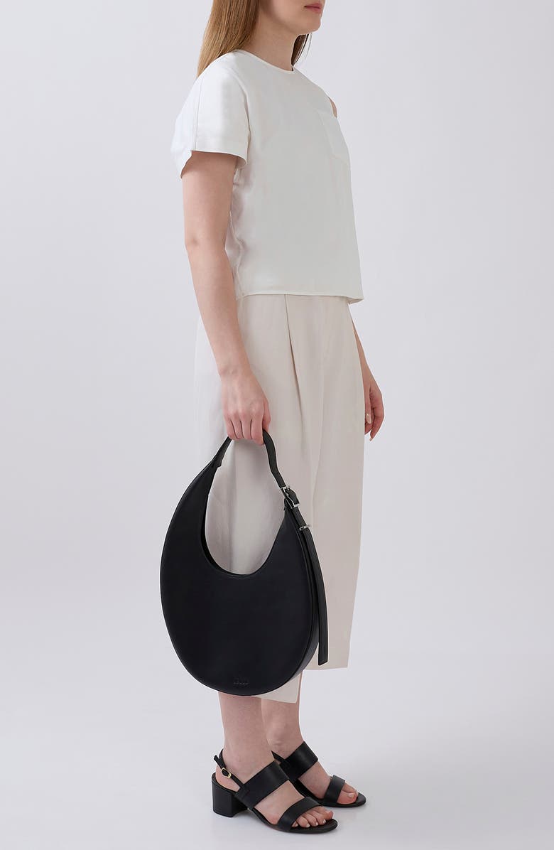 behno Large Ina Crescent Shoulder Bag, Alternate, color, Black