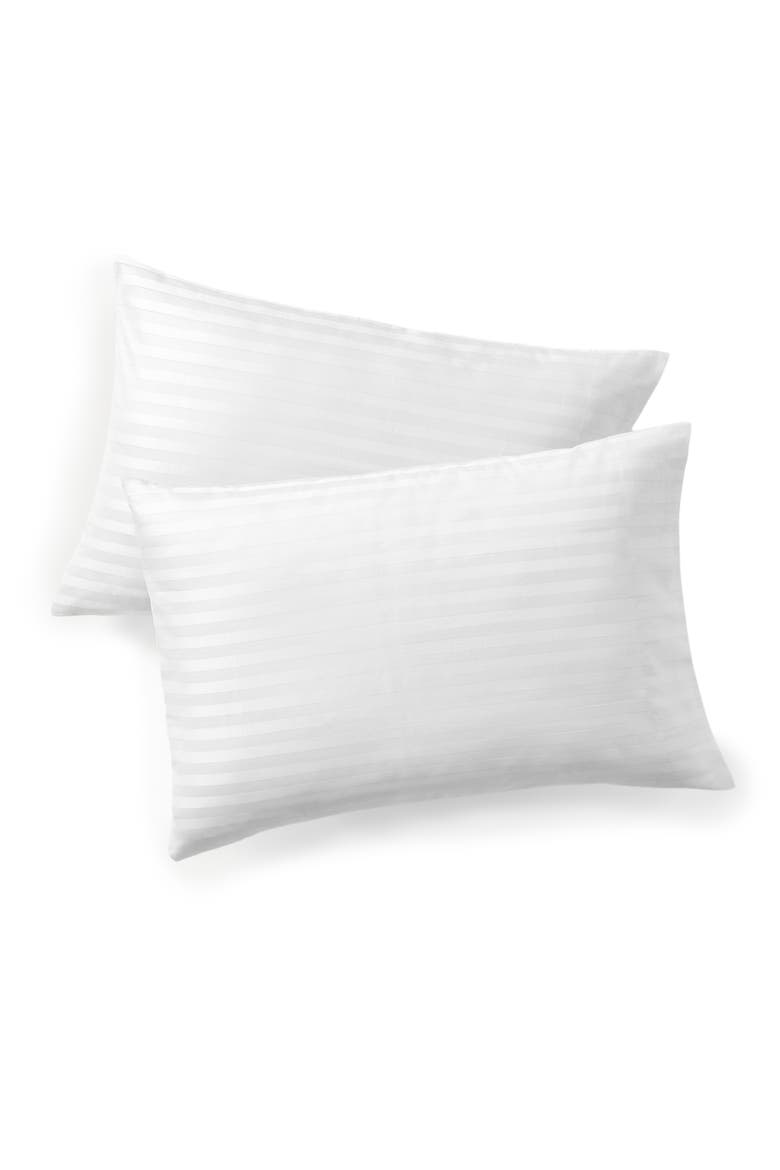 Stripe Sateen 2-Pack Pillowcases, Alternate, color, WHITE