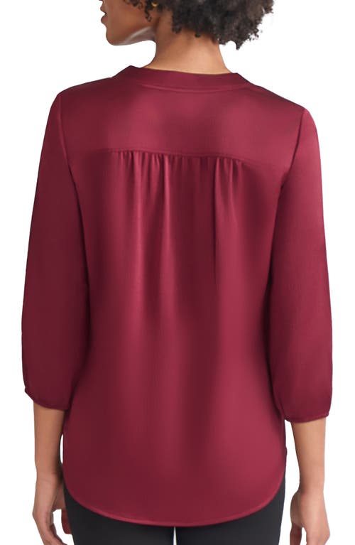 Jones New York Textured Tunic In Burgundy