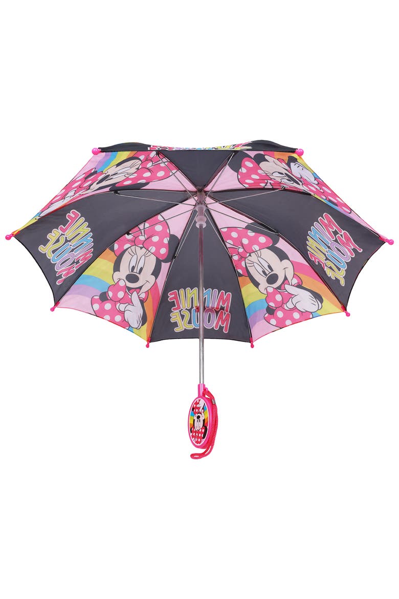 Minnie Mouse Rainbow Kids Umbrella, Alternate, color, BLACK