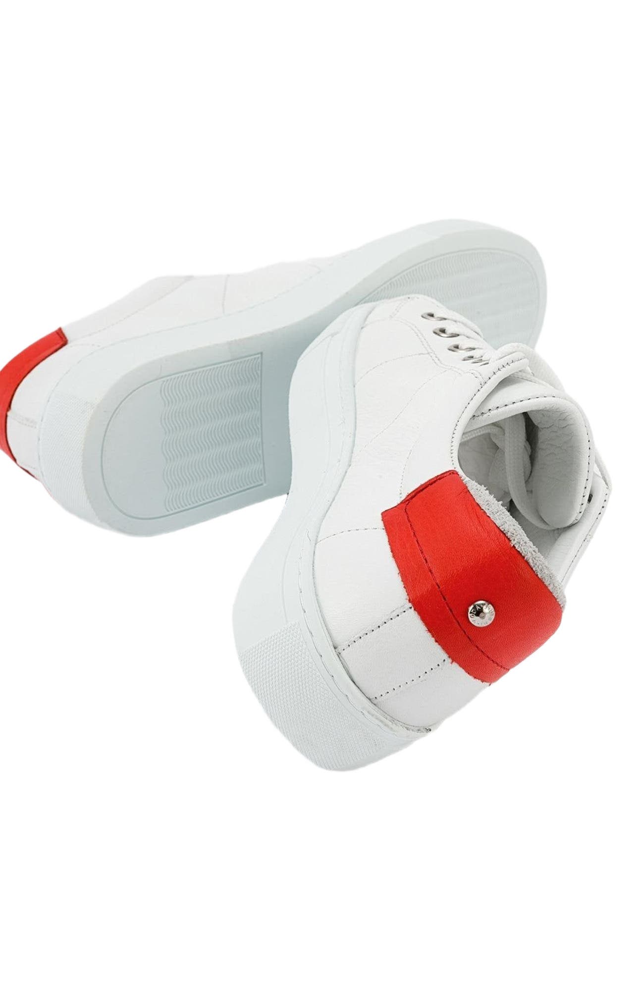 Forever & Always Shoes Ayverie Leather Sneaker, Alternate, color, White Leather