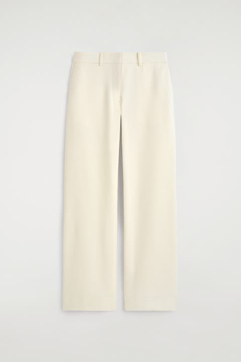 Textured Slim Straight-leg Pants