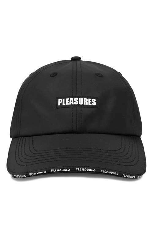 Pleasures Impact Logo Sport Baseball Cap In Black