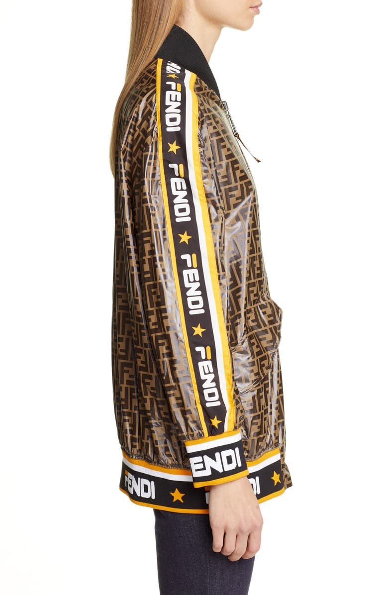 Fendi x FILA Mania Logo Reversible Bomber Jacket, Alternate, color, 