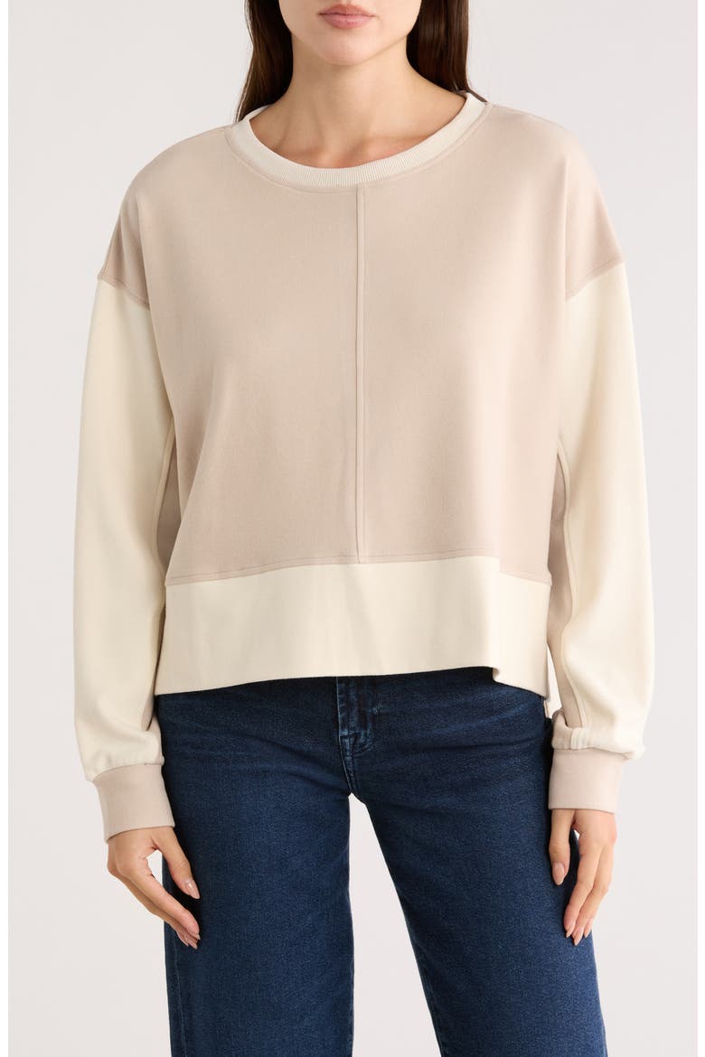 Colorblock Sweatshirt, Main, color, SAND