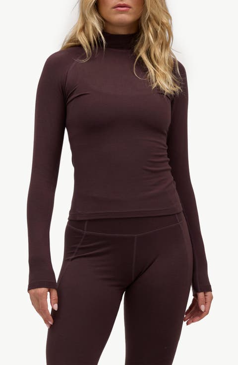 Clare Mock Neck Base Layer Top