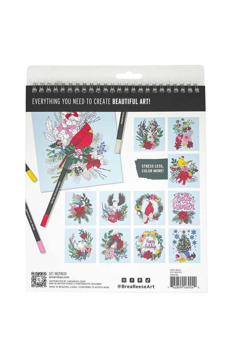 Brea Reese Marker Coloring Kit, Cardinal, 5 Dual Sided Markers, Adult Craft, Alternate, color, Multicolored