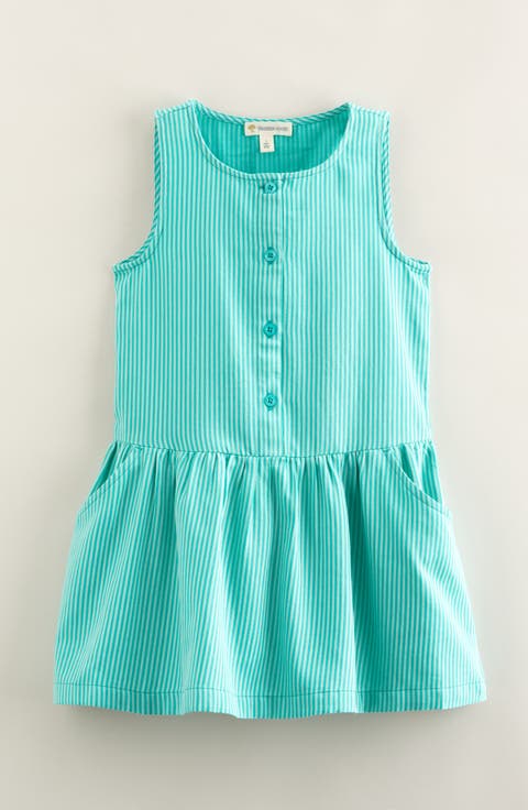 Kids' Stripe Sleeveless Cotton Drop Waist Dress (Toddler, Little Kid & Big Kid)