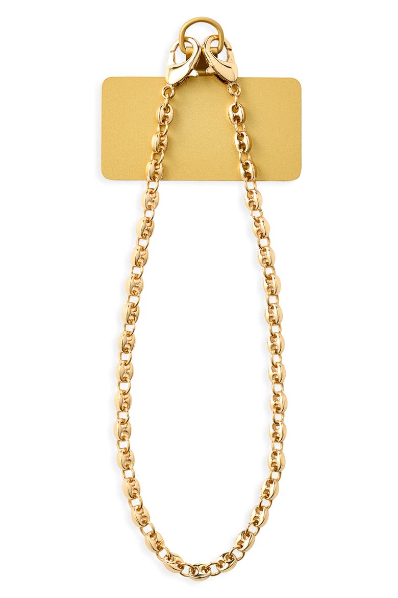 Chain Phone Strap, Main, color, GOLD