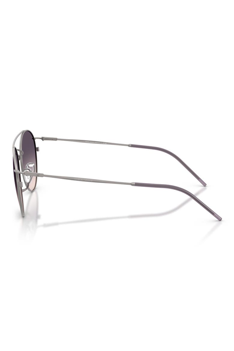 53mm Round Sunglasses, Alternate, color, GUNMETAL / PINK GRADIENT