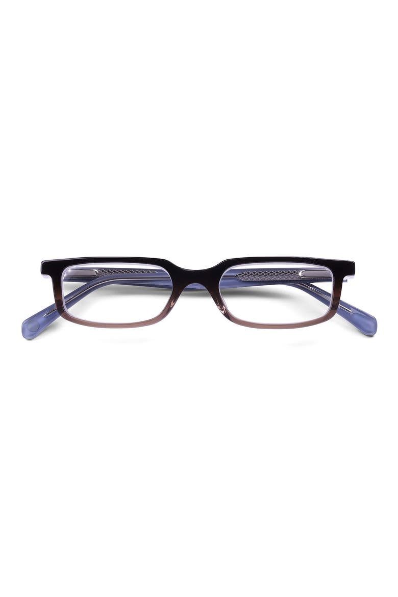 Card Carrier 48mm Rectangular Sunglasses, Main, color, BLACK TO MOCHA FADE CRYSTAL