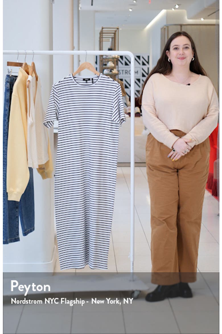 Clint Stripe Cotton T-Shirt Dress video