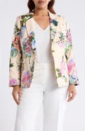 Tahari ASL Floral One-Button Blazer