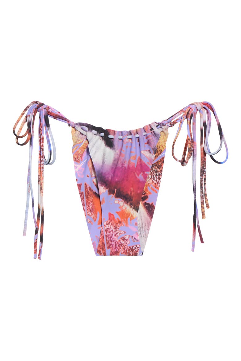 Raw Edge Side Tie Bikini Bottoms, Main, color, PURPLE