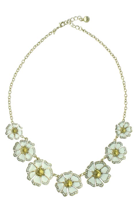 Crystal Floral Collar Necklace