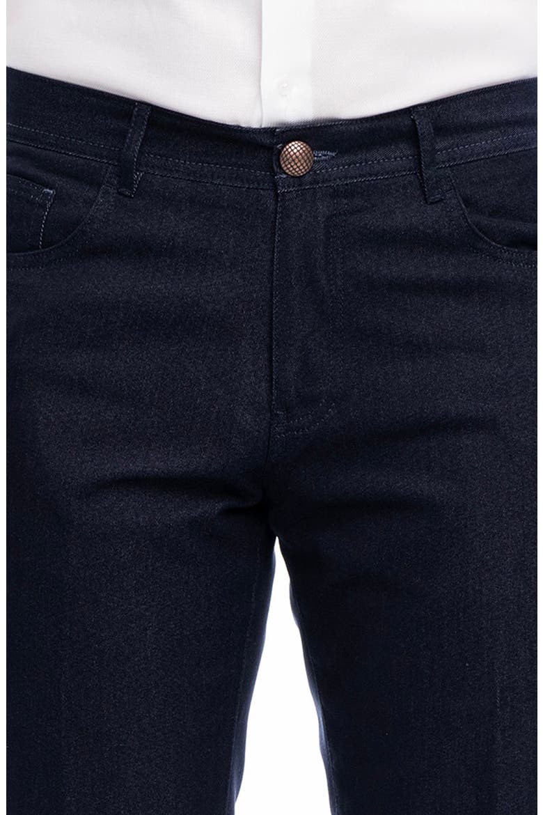 Stretch Cotton-Blend Long Casual Pants, Alternate, color, NAVY BLUE