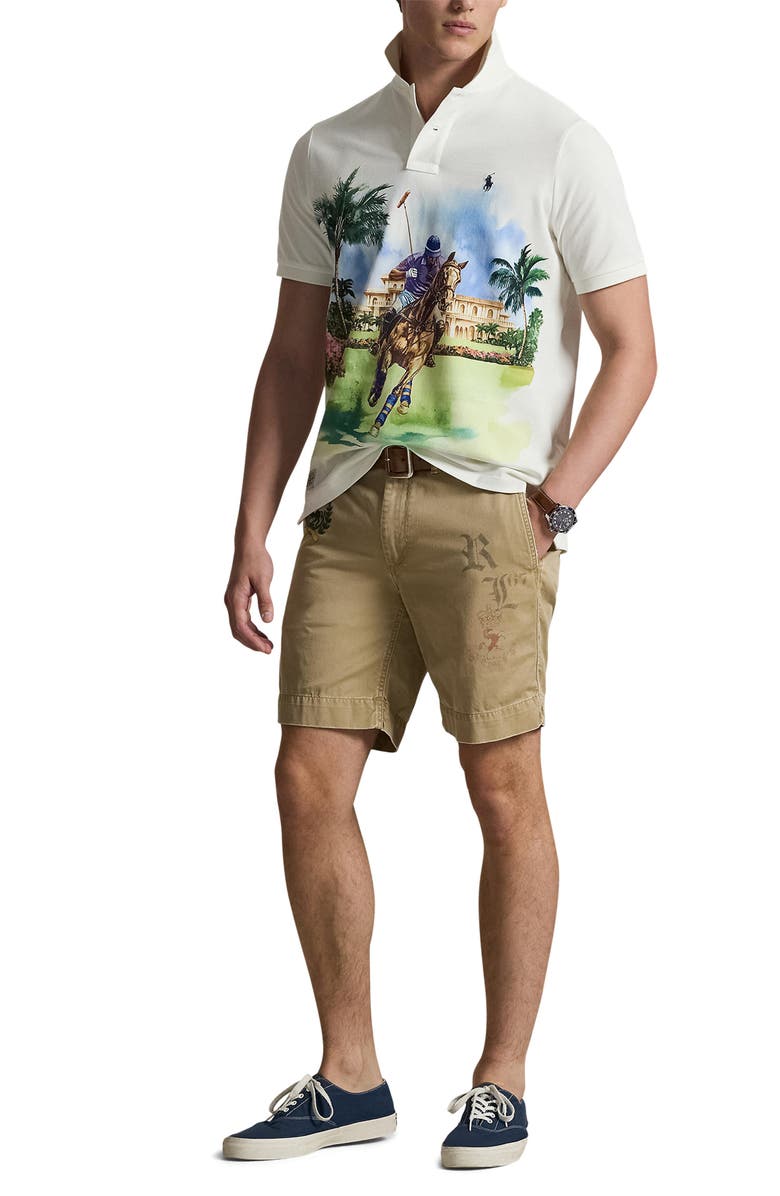 Polo Ralph Lauren Classic Fit Cotton Piqué Graphic Polo, Alternate, color, Polo Society Poster Art