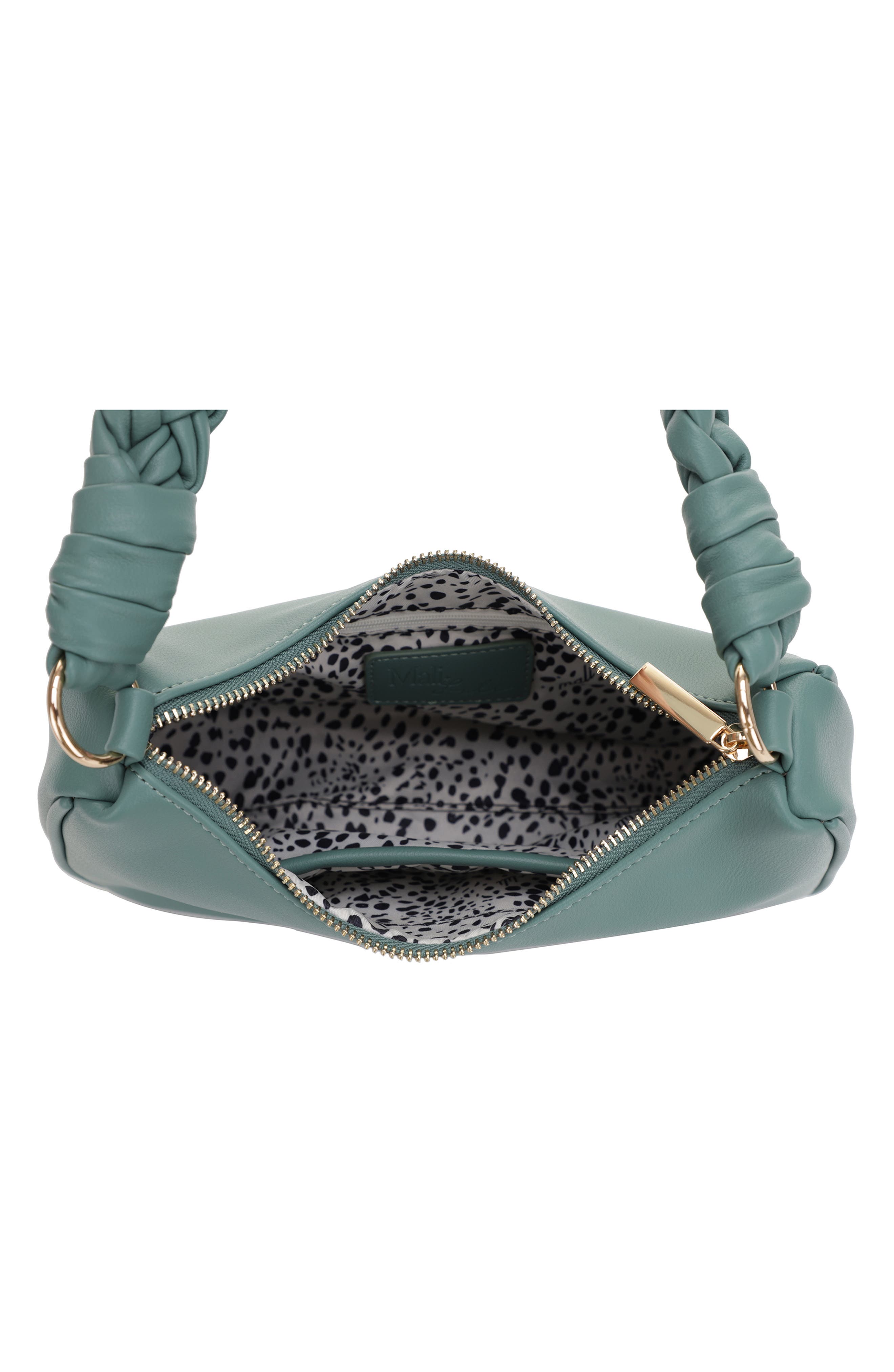Mali + Lili Sarah Vegan Leather Shoulder Bag, Alternate, color, Dark Sage