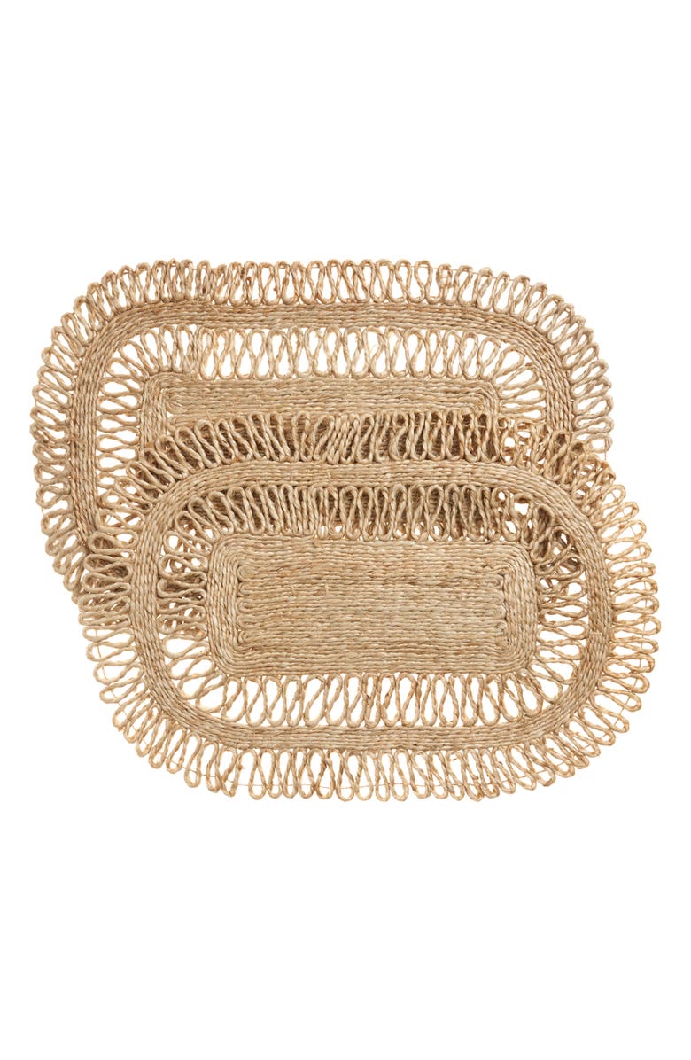 NEXT Set of 2 Woven Straw Placemats, Main, color, Natural