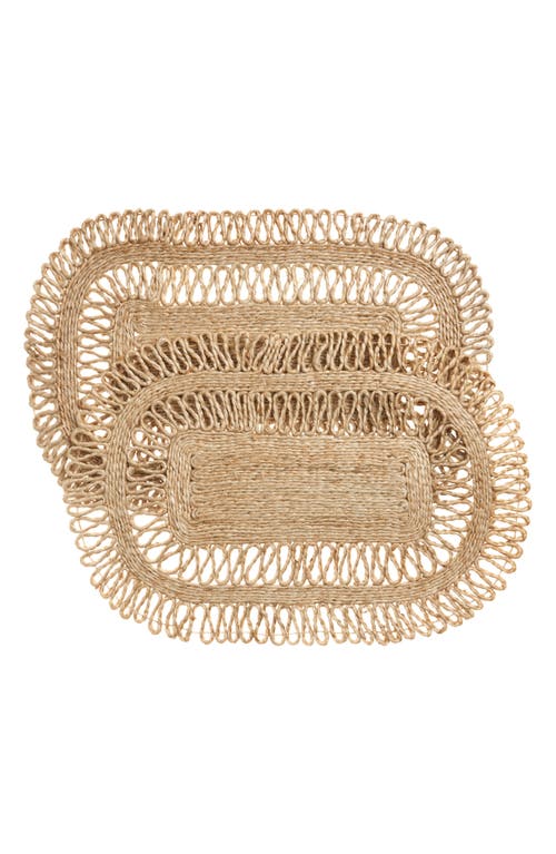 Next Set Of 2 Woven Straw Placemats In Natural