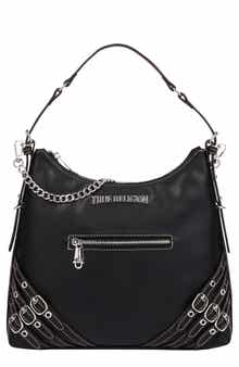 Triple Straps Large Faux Leather Hobo