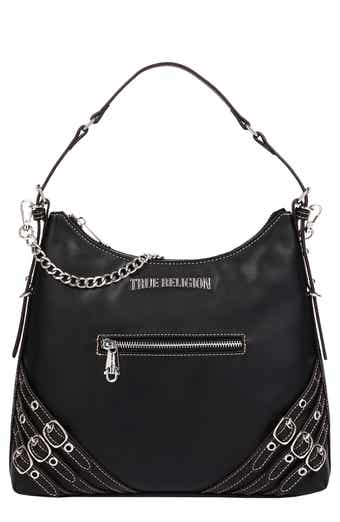 Triple Straps Large Faux Leather Hobo
