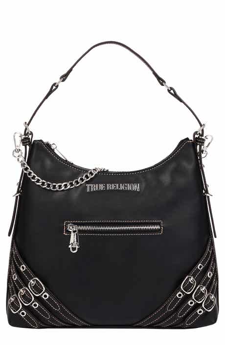 Triple Straps Large Faux Leather Hobo
