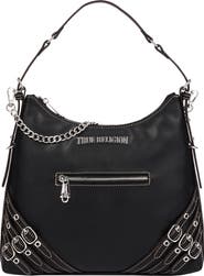 True Religion Triple Straps Large Faux Leather Hobo