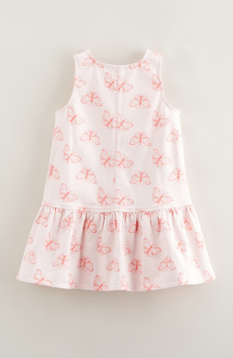 Tucker + Tate Kids' Butterfly Denim Drop Waist Dress, Alternate, color, Pink Balm Simple Butterflies