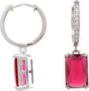 RIVKA FRIEDMAN Emerald Cut Cubic Zirconia Drop Earrings