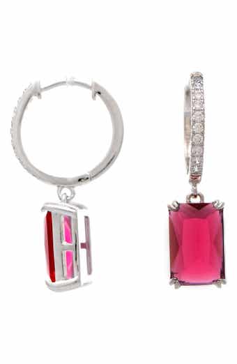 RIVKA FRIEDMAN Emerald Cut Cubic Zirconia Drop Earrings