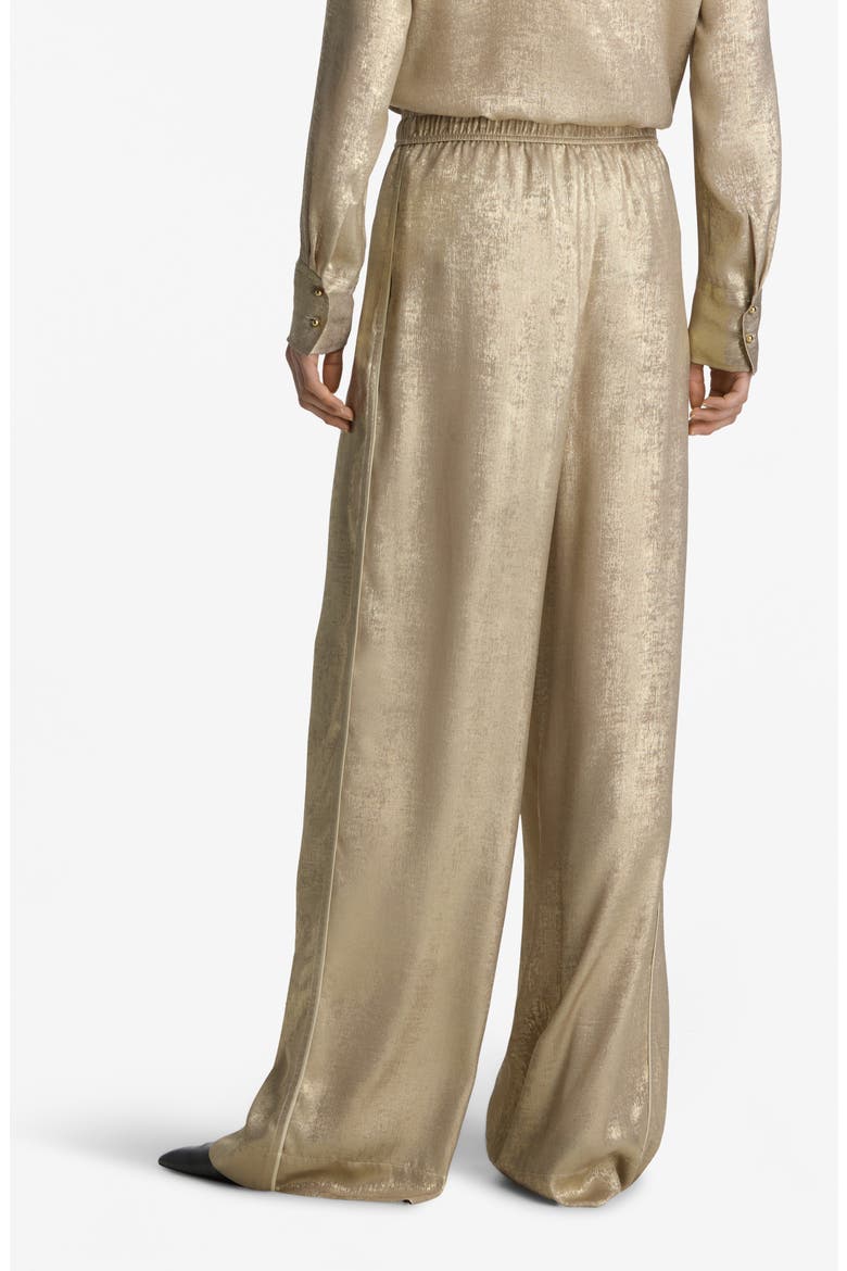 Metallic Pull-On Pants, Alternate, color, CHAMPAGNE