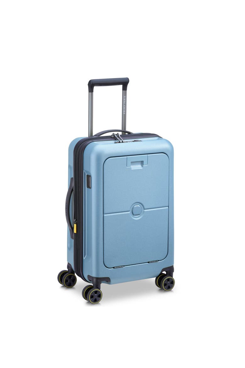 Turenne 2.0 Hardside 22" Carry On Spinner Luggage With Front Pocket, Alternate, color, Blue Grey