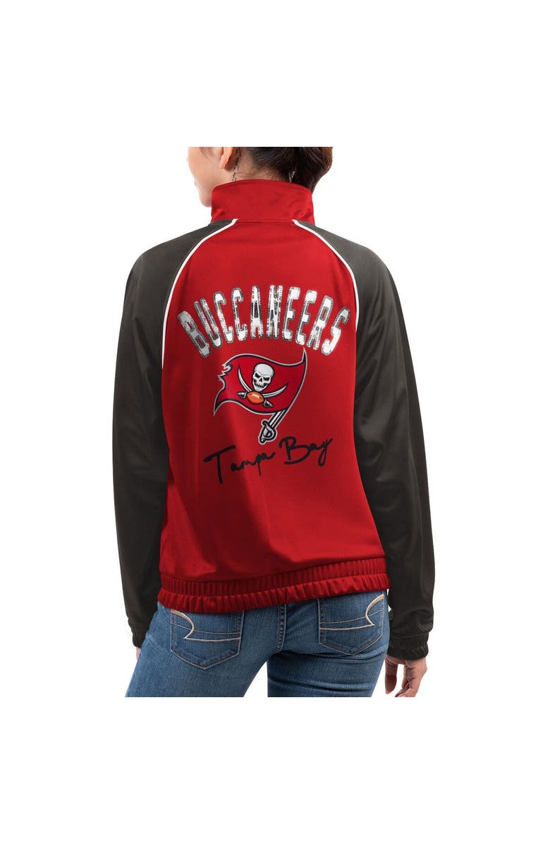 G-III 4HER BY CARL BANKS Women's G-III 4Her by Carl Banks Red Tampa Bay Buccaneers Showup Fashion Dolman Full-Zip Track Jacket, Alternate, color,