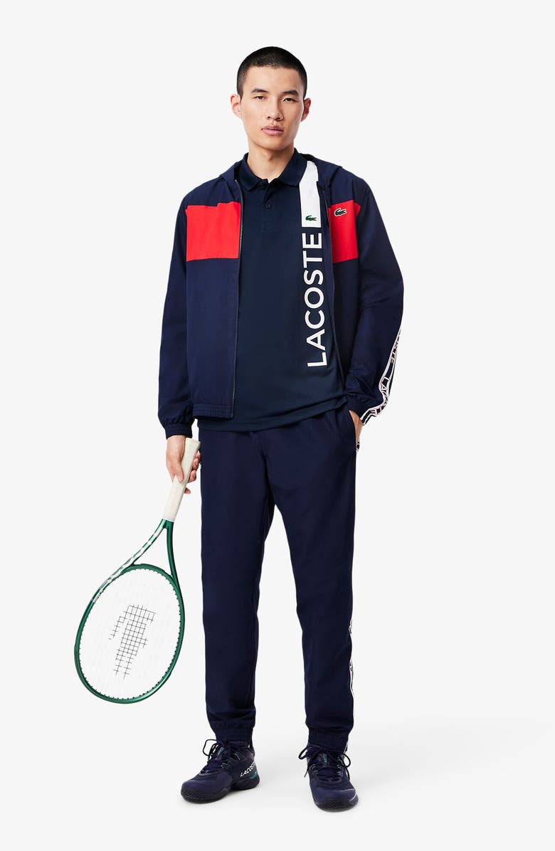 Lacoste Regular Fit Colorblock Performance Piqué Polo, Alternate, color, Navy Blue/ Navy Blue-White