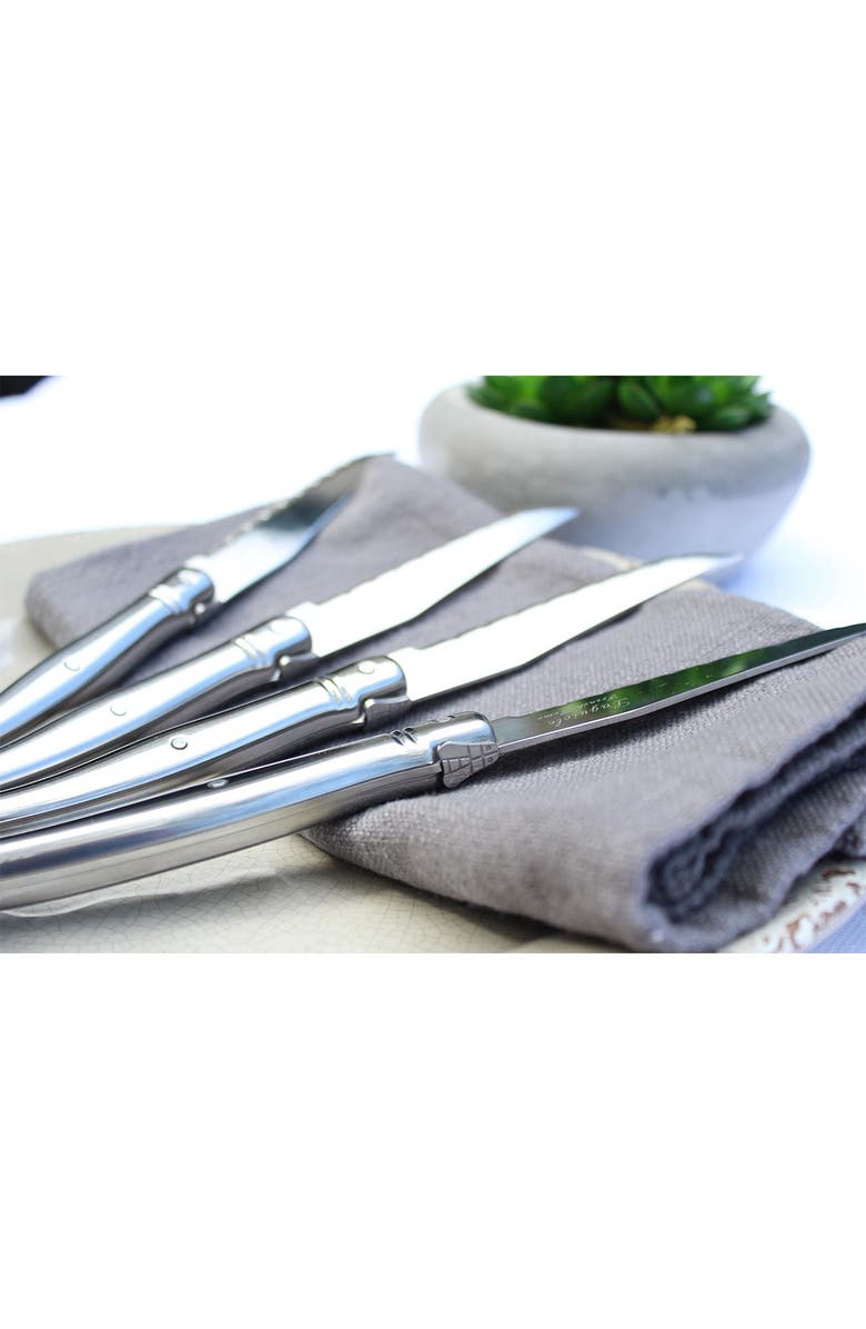 FRENCH HOME Laguiole Stainless Steel Steak Knives - Set of 4, Alternate, color, Silver