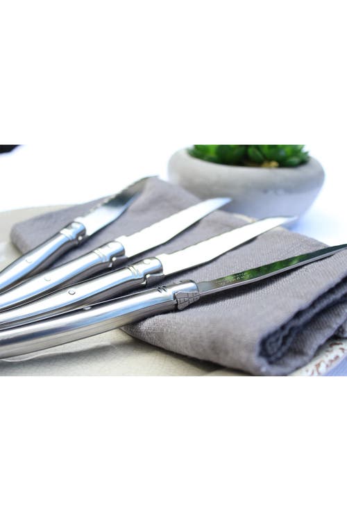 French Home Laguiole Stainless Steel Steak Knives In Silver