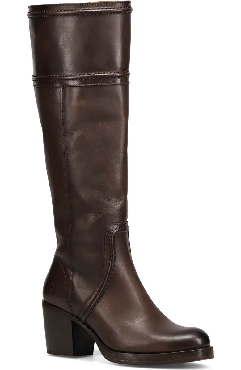 Frye Jean Knee High Boot, Main, color, Chocolate Brown