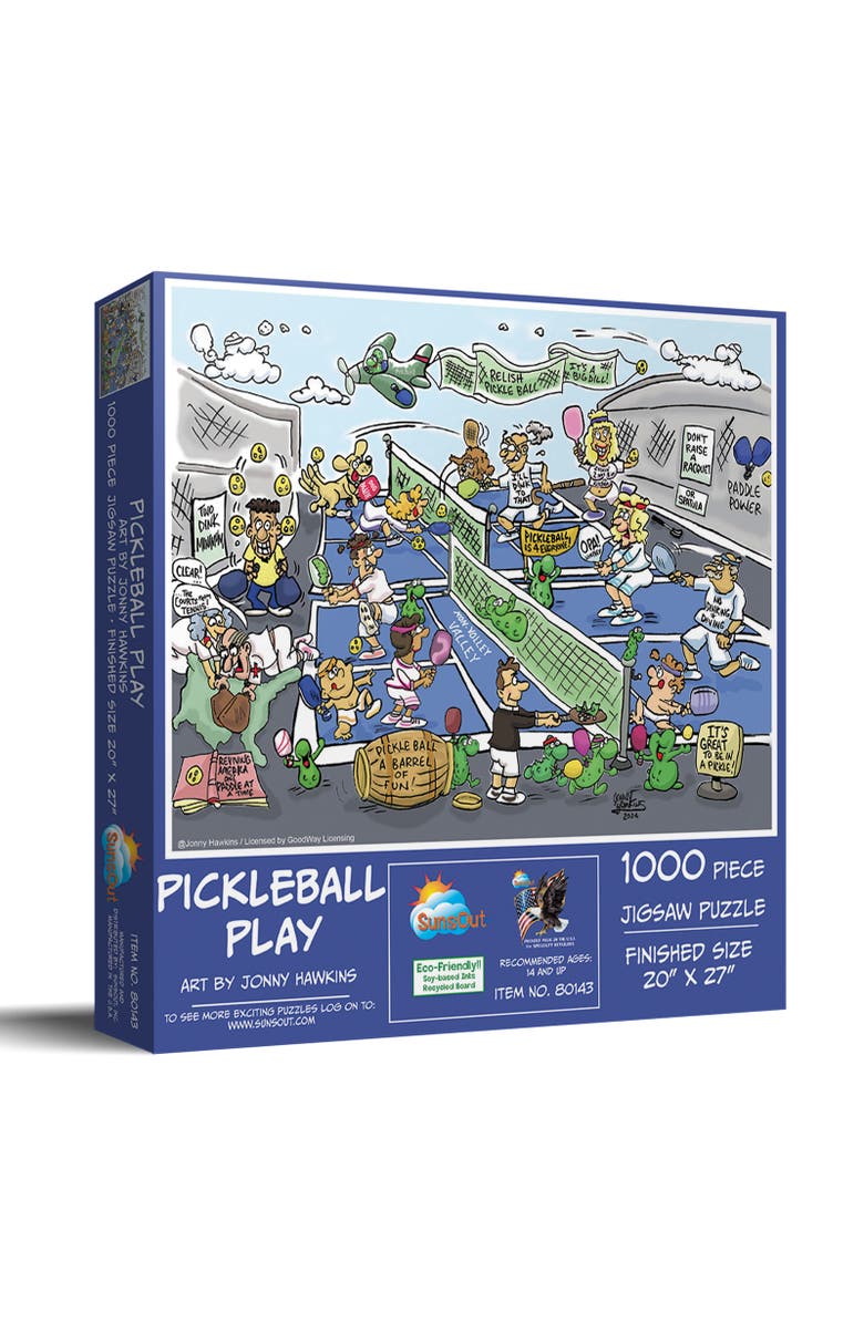 Sunsout Pickleball Play 1000 piece Jigsaw Puzzle for Adults, Main, color, Multicolor